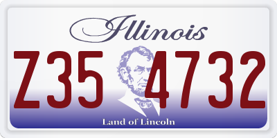IL license plate Z354732