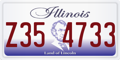 IL license plate Z354733