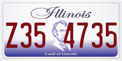 IL license plate Z354735