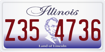IL license plate Z354736
