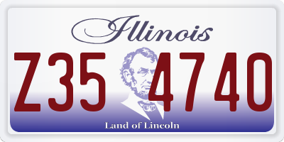 IL license plate Z354740