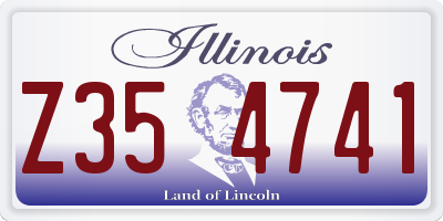IL license plate Z354741