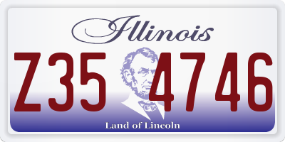 IL license plate Z354746