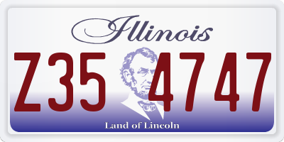 IL license plate Z354747