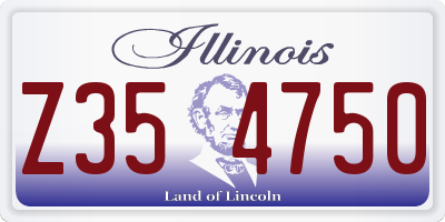 IL license plate Z354750