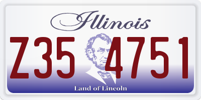 IL license plate Z354751