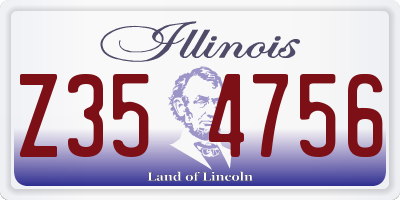 IL license plate Z354756