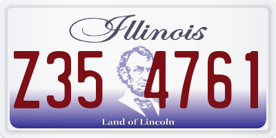 IL license plate Z354761