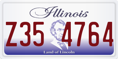 IL license plate Z354764