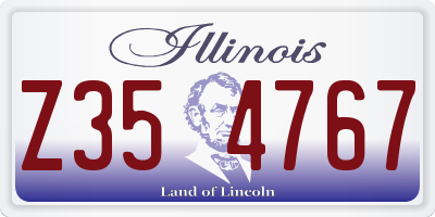 IL license plate Z354767