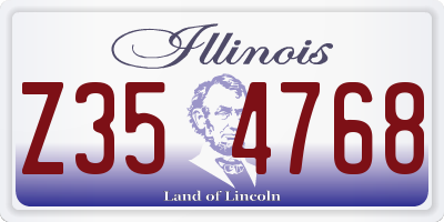 IL license plate Z354768