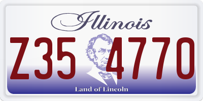 IL license plate Z354770