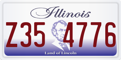 IL license plate Z354776