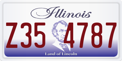 IL license plate Z354787