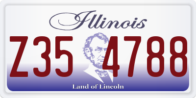 IL license plate Z354788