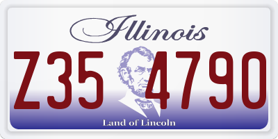 IL license plate Z354790