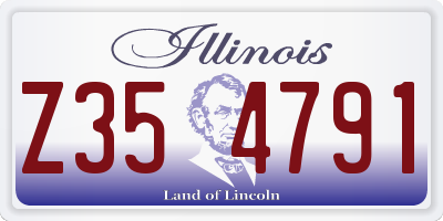 IL license plate Z354791