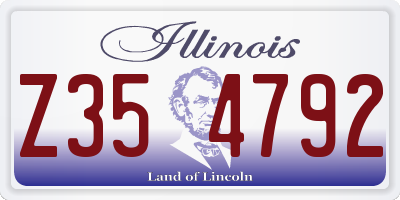 IL license plate Z354792