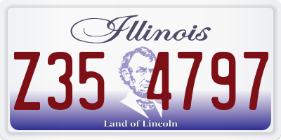 IL license plate Z354797
