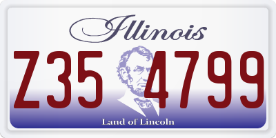 IL license plate Z354799