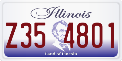 IL license plate Z354801