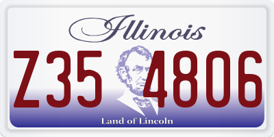 IL license plate Z354806