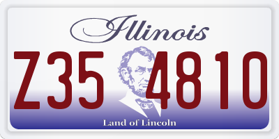 IL license plate Z354810