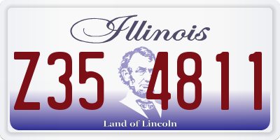 IL license plate Z354811