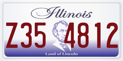 IL license plate Z354812