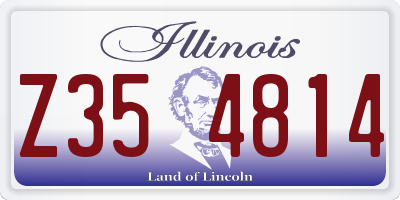 IL license plate Z354814