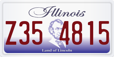 IL license plate Z354815