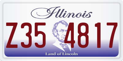 IL license plate Z354817