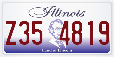 IL license plate Z354819