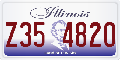 IL license plate Z354820