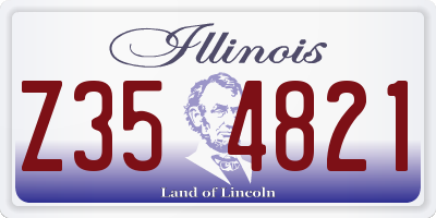 IL license plate Z354821