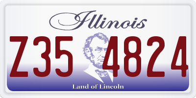 IL license plate Z354824