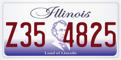 IL license plate Z354825