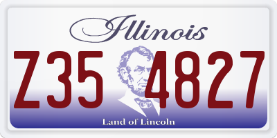 IL license plate Z354827