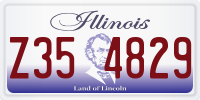 IL license plate Z354829
