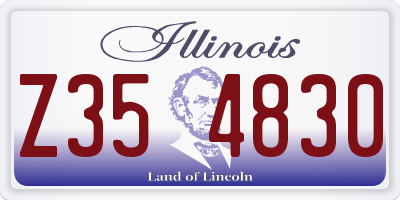 IL license plate Z354830