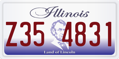 IL license plate Z354831