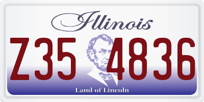 IL license plate Z354836