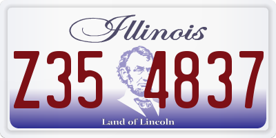 IL license plate Z354837