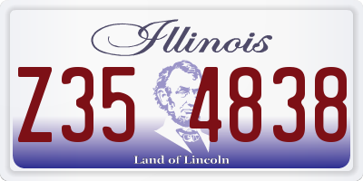 IL license plate Z354838
