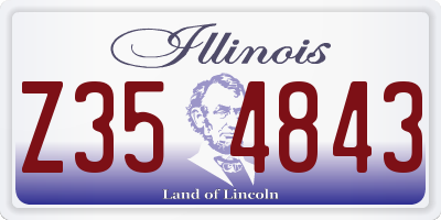 IL license plate Z354843