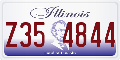 IL license plate Z354844