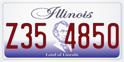 IL license plate Z354850
