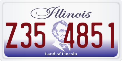 IL license plate Z354851