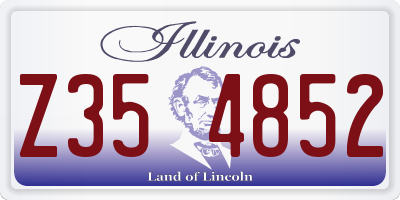 IL license plate Z354852