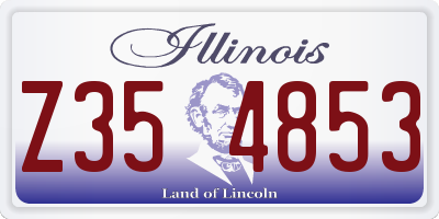 IL license plate Z354853